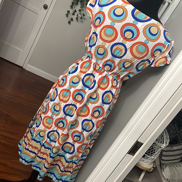 LAPIS Midi drees with multi colored polka dots - Picture 4 of 9